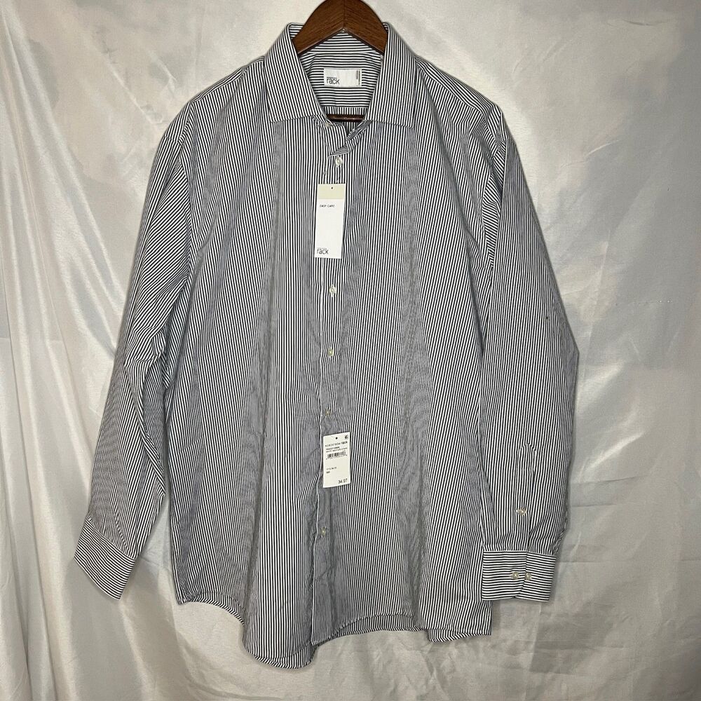 Nordstrom Rack NWT Button Up Long Sleeve Shirt Mens 17 1/2 34-35